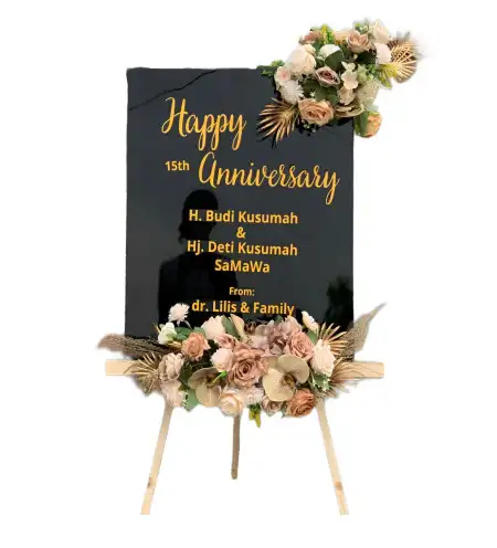 Papan Bunga Akrilik Perak Barat